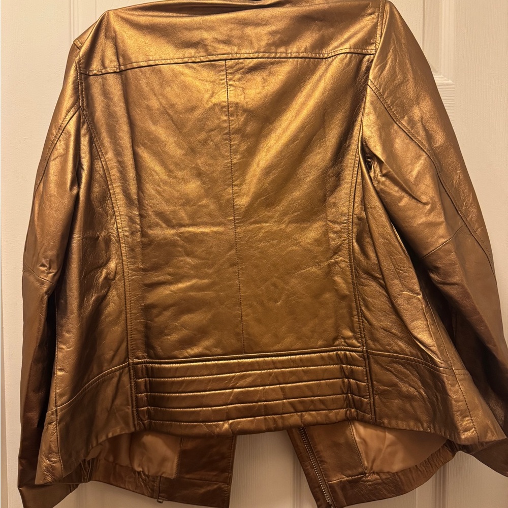 Roaman’s Plus Size Leather Jacket - Picture 2 of 3